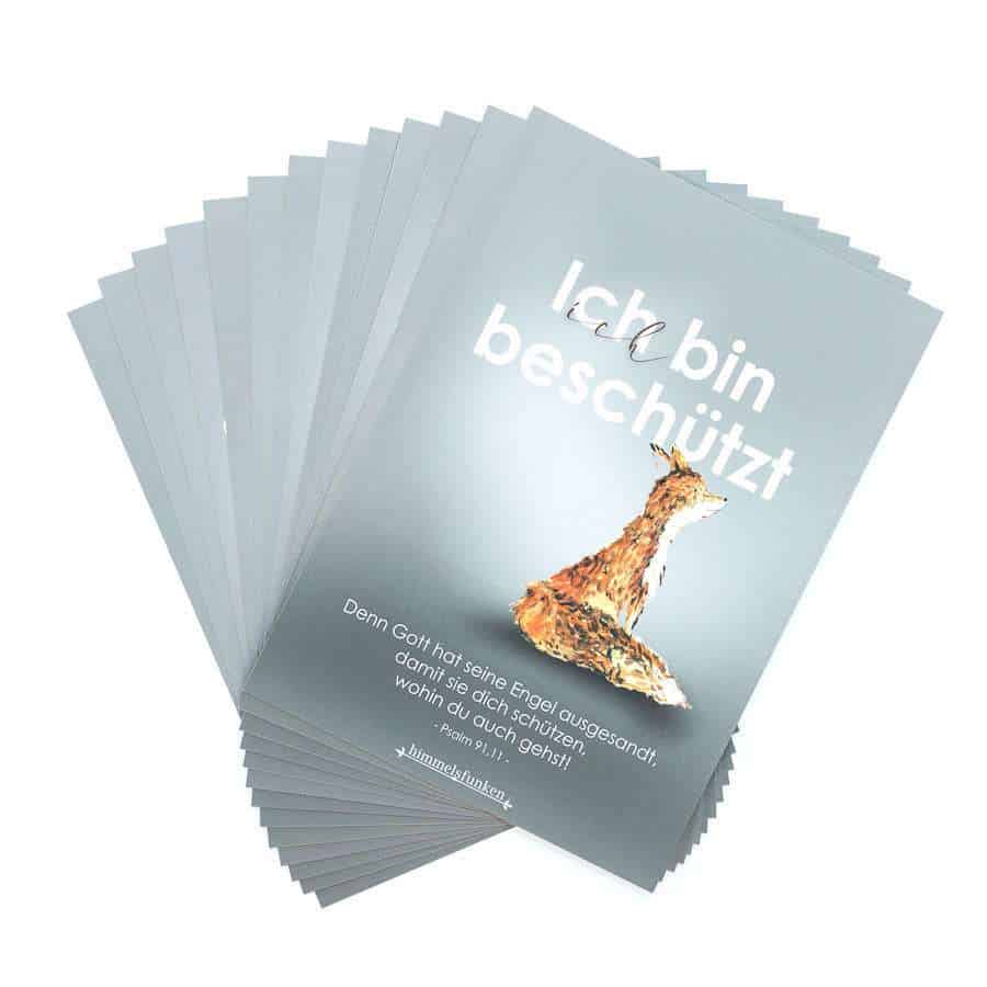 Gebetskarte mit Schutzvers für Christen, Glaube und Spiritualität, stage2603.mookho.de.