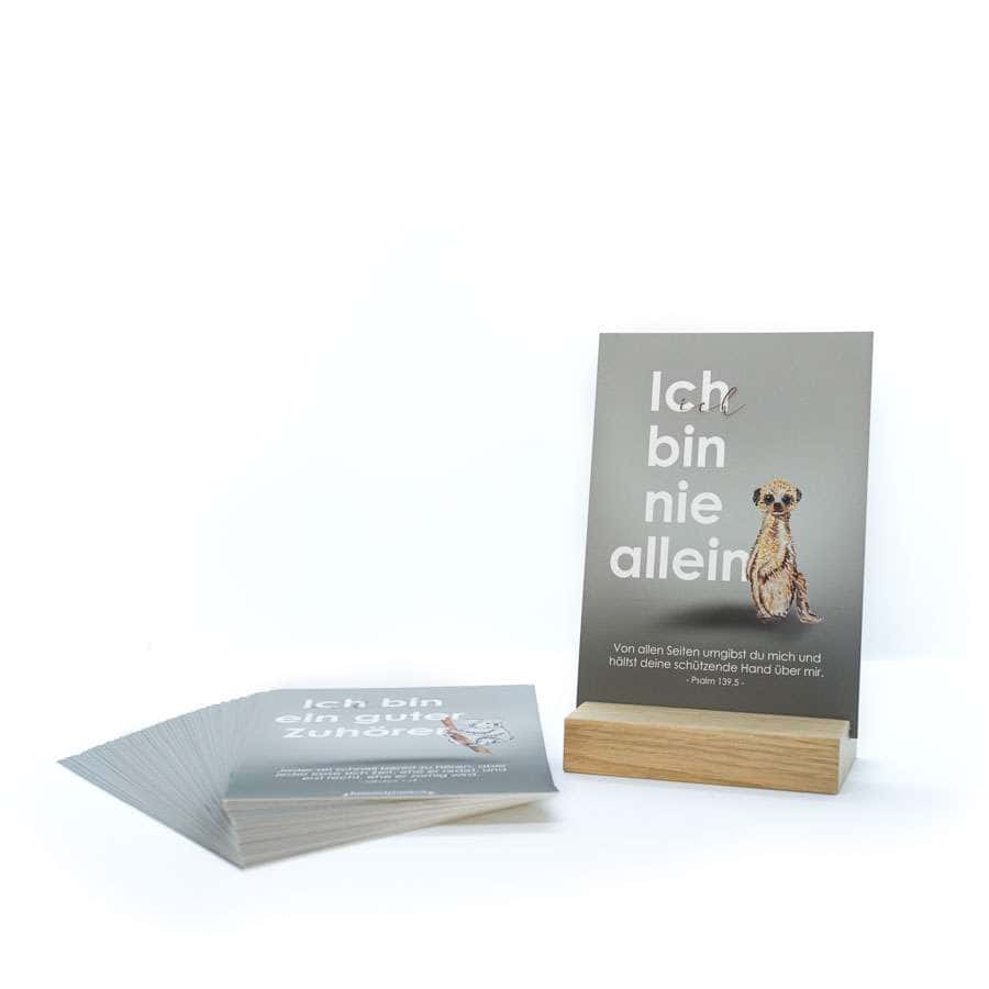 Hochwertige christliche Drucksachen mit Bibelversen und niedlichen Tiermotiven.
