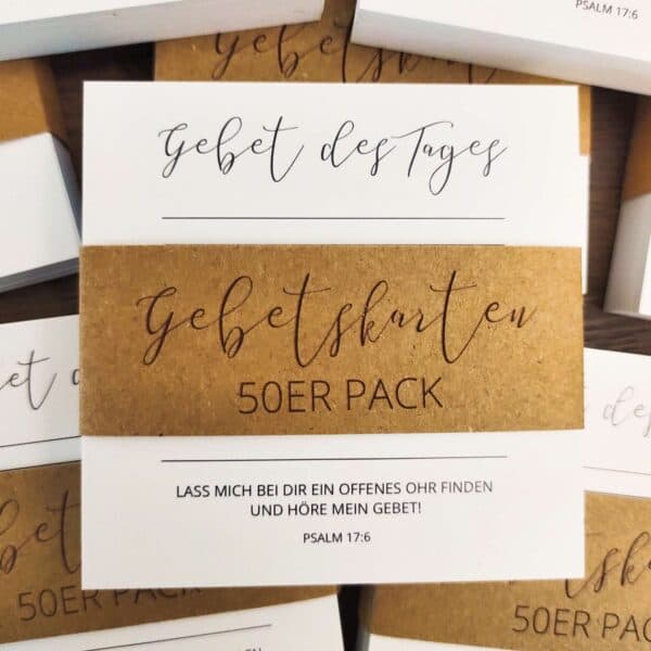 Segnungskarten mit christlichen Gebeten und Bibelversen für Glaubensstärkung.