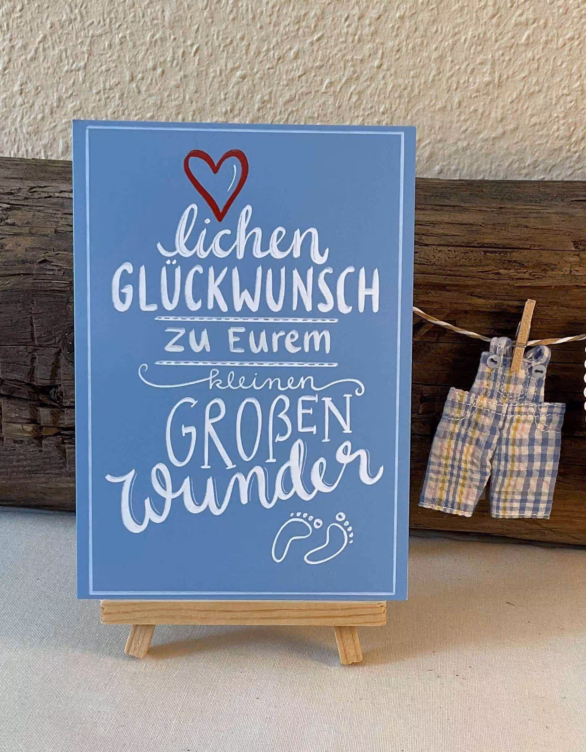 Segenskarte für Babys Geburt, christliche Grußkarte, religiöse Baby Glückwunschkarte.