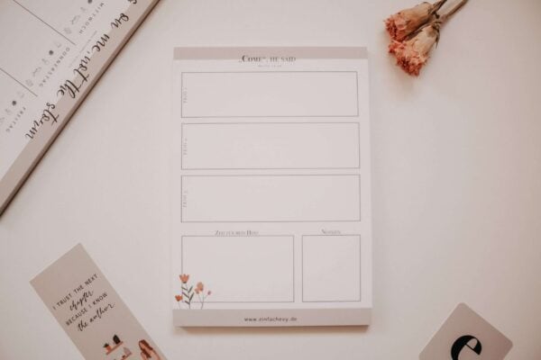 Gottesauberer Christlicher Planer für Gebet, Gedanken und Notizen.