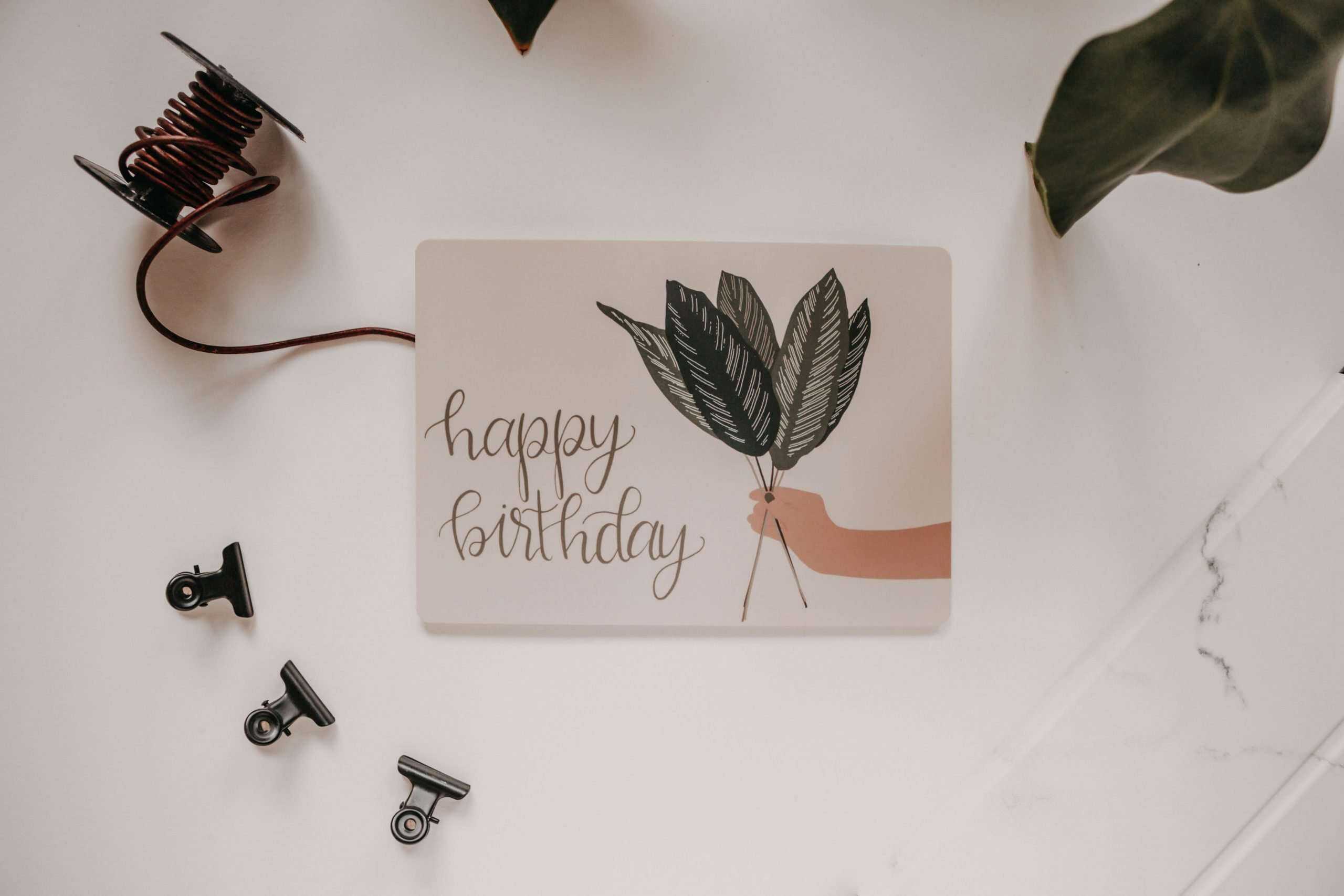 Lebensfrohe Geburtstagskarte mit Ballon-Botiv, christliche Grußkarte, Motiv passend für christliche Marken.