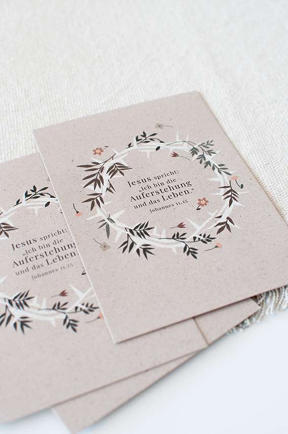Gottes Botschaft: Jesus spricht, ich bin die Auferstehung und das Leben, Bibelverse.