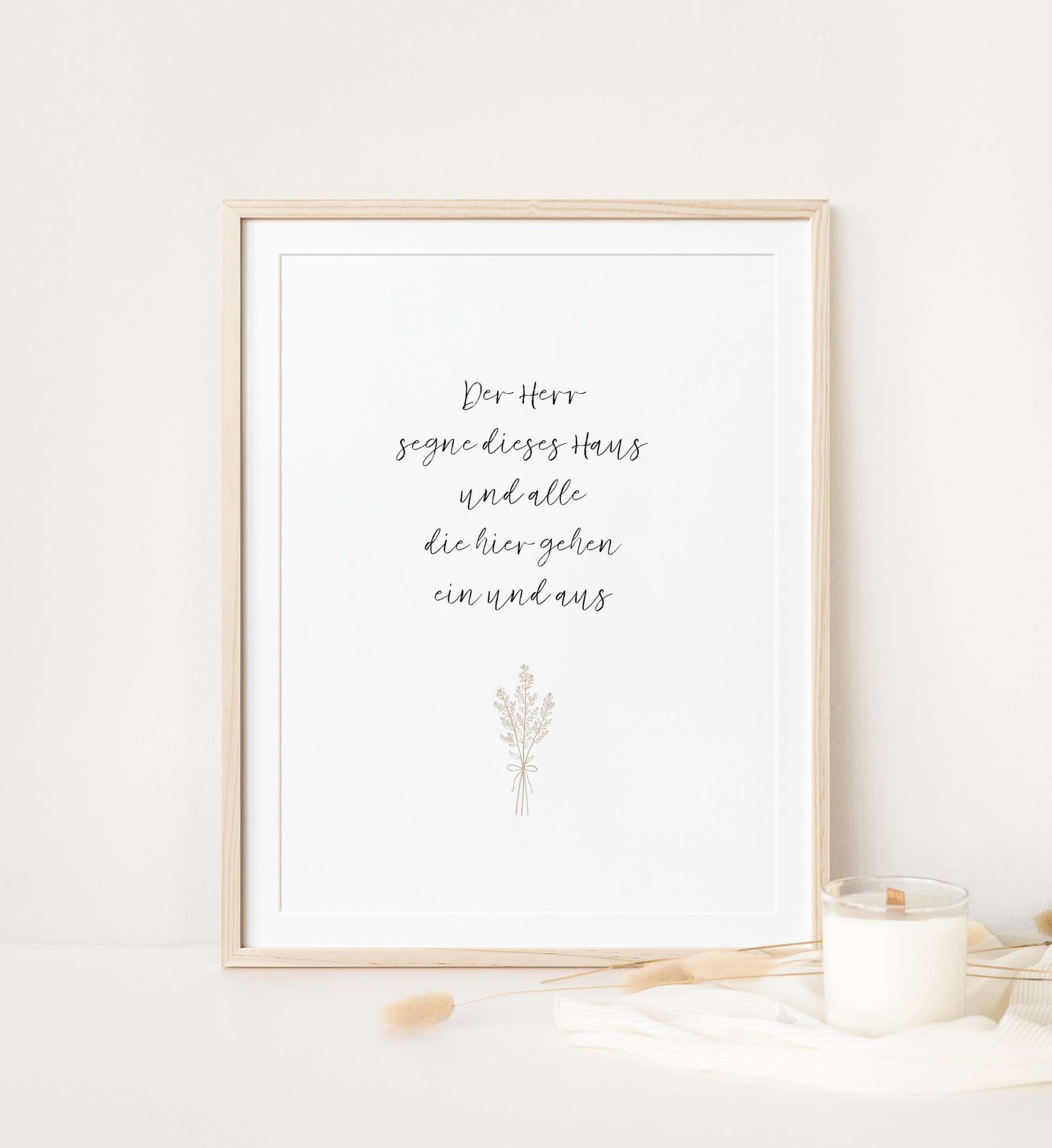 Makramee Wanddekoration mit Bibelzitat für christliche Inspiration.