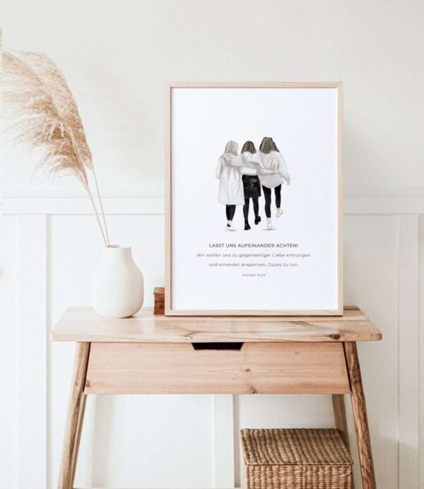 Inspirierende christliche Zitate Poster, Glaube und Liebe, christliche Dekorationen, Mookho.de.