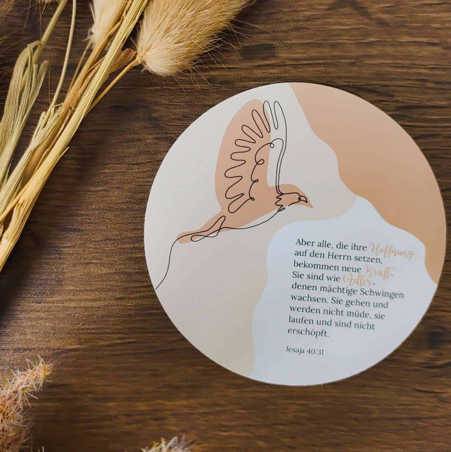 Segenskarte mit christlicher Botschaft und Illustration, christliche Geschenkidee, stage2603.mookho.de.