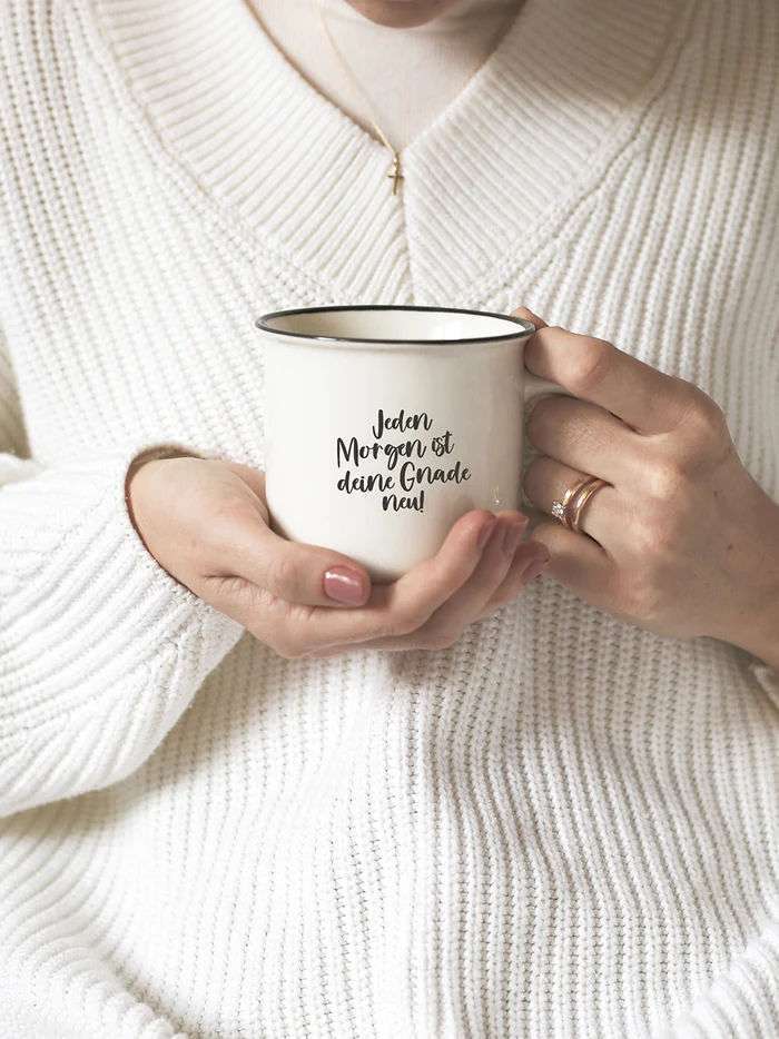 Gebetstasse mit christlicher Botschaft für Glaubensstärkung, Geschenkidee.