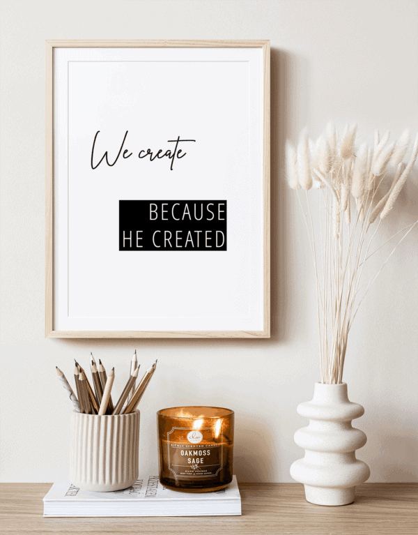 Hochwertiges christliches Wandbild mit inspirierendem Spruch für Zuhause.