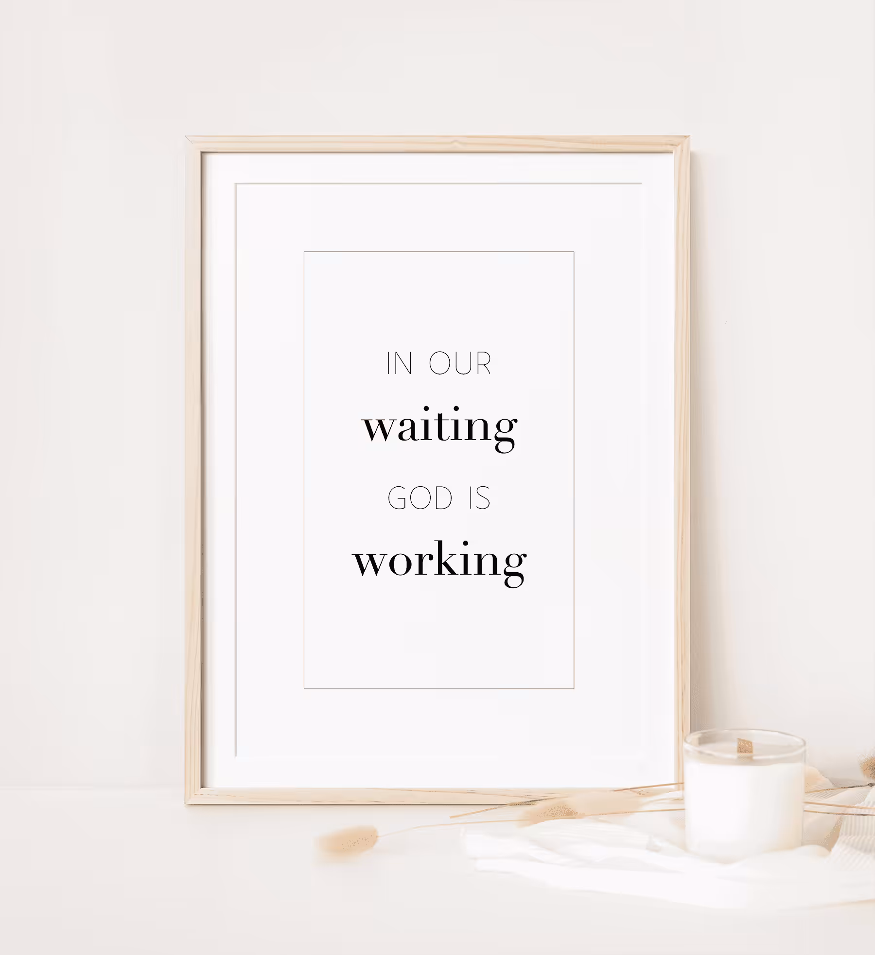 Glaube inspirierende christliche Wanddekoration mit Spruch.