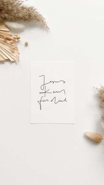 Inspirierende christliche Grußkarte mit handgeschriebener Weihnachtsbotschaft.