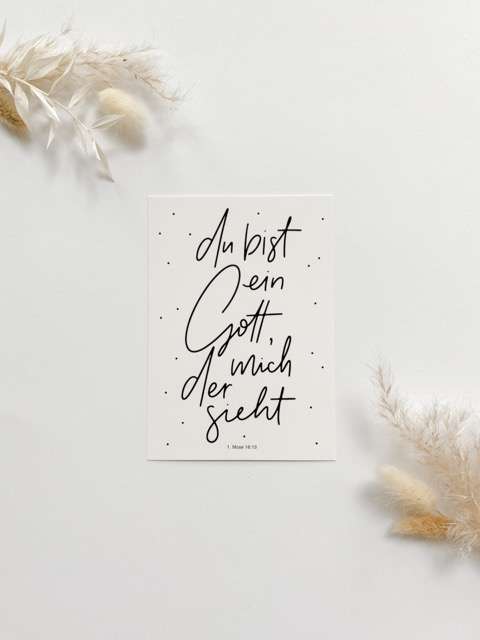 Inspirierende christliche Botschaft auf einer eleganten Motivationskarte, geistlicher Spruch.