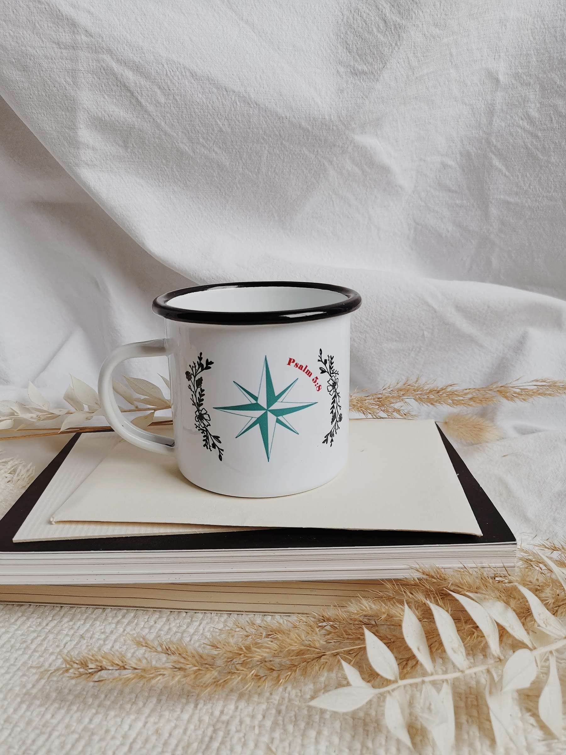 Segensreicher Kaffeetasse mit Bibelvers und christlichem Design, perfekt für Gläubige.