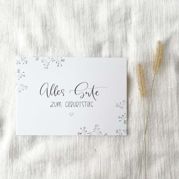 Liebe, christliche Grußkarte zum Geburtstag, handgemacht, christliche Botschaft, Bibelvers.