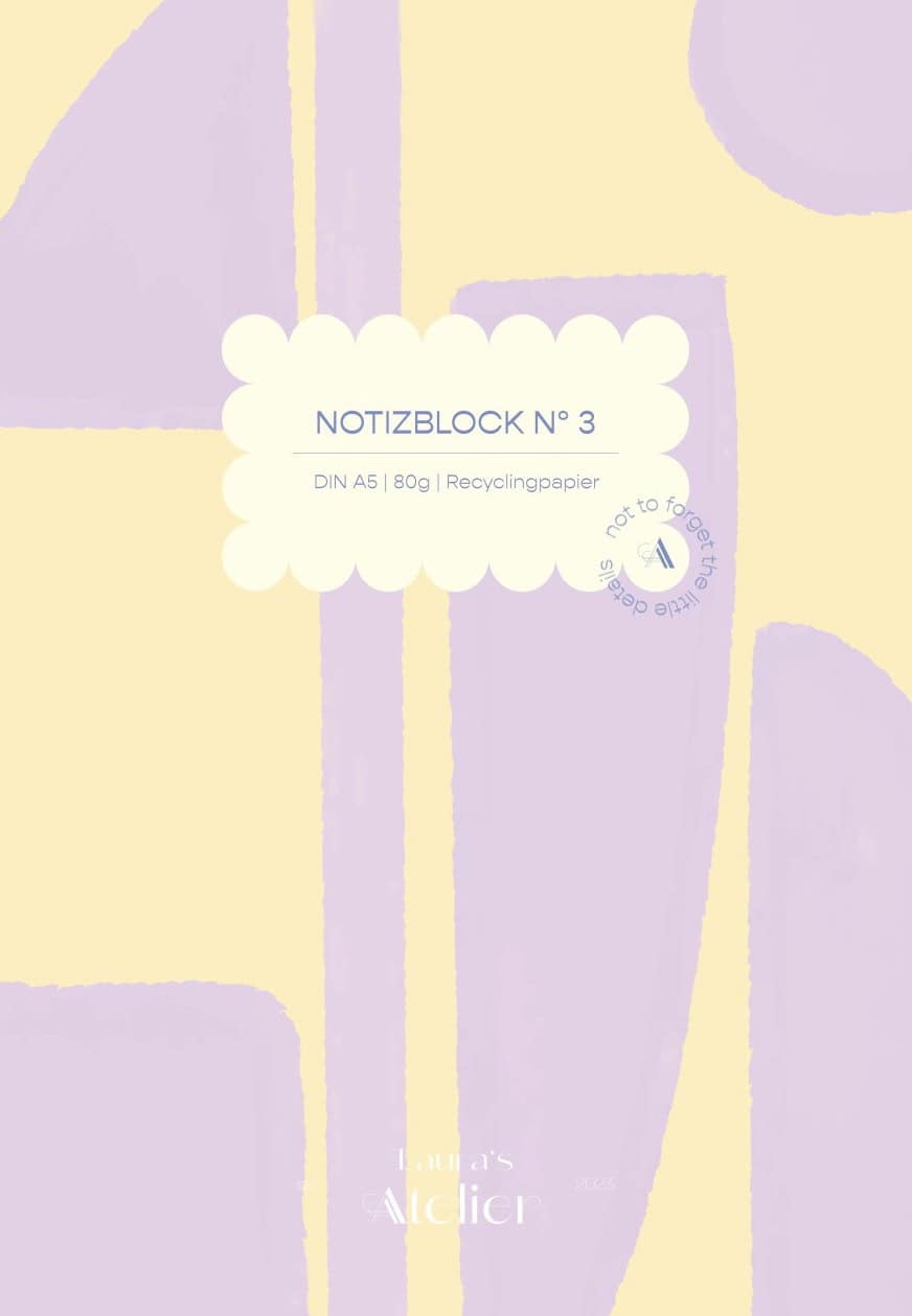 Notizblock 3 mit christlichem Design, Recyclingpapier, Geschenkartikel, vegan friendly.
