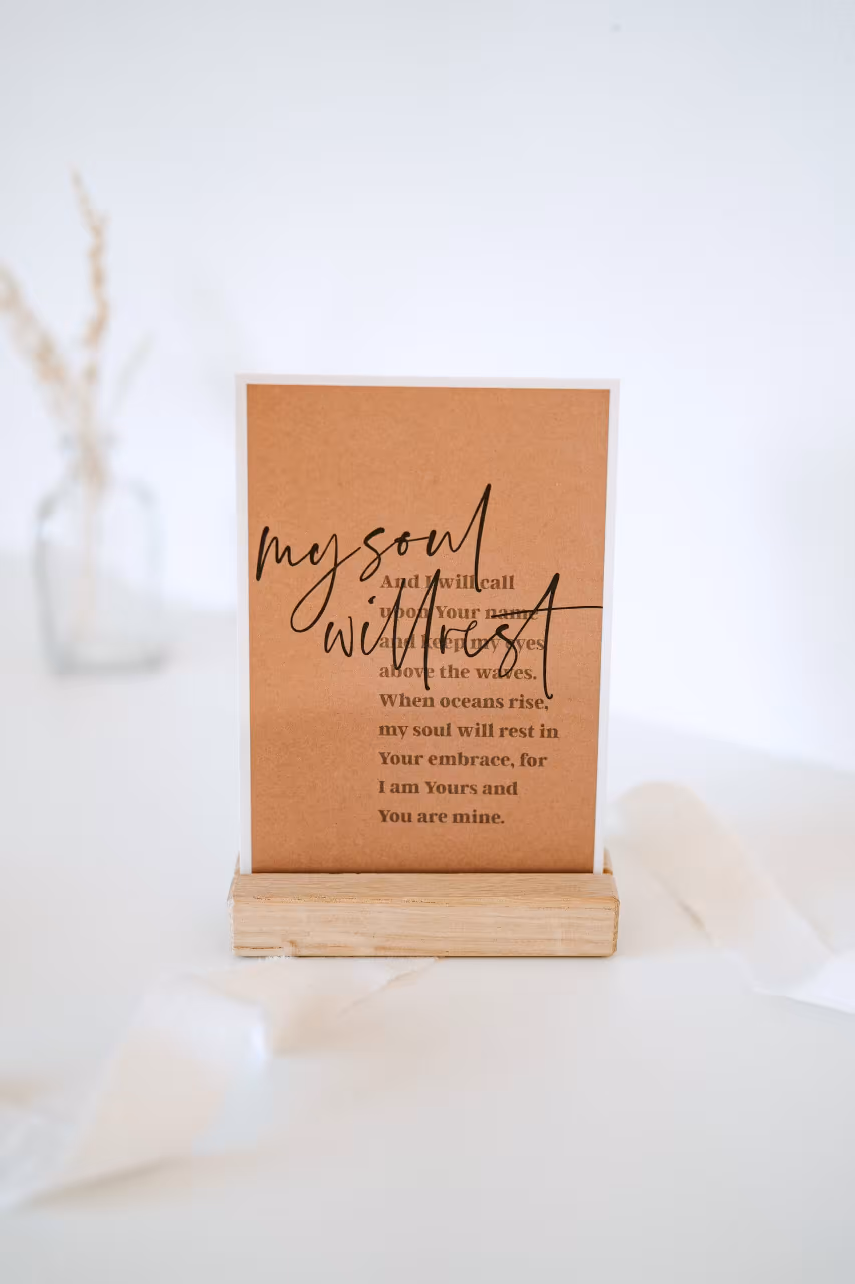 Gotteszitat auf christlicher Karte, religiöses Andenken, christliche Grußkarte, Glaube, Inspiration.