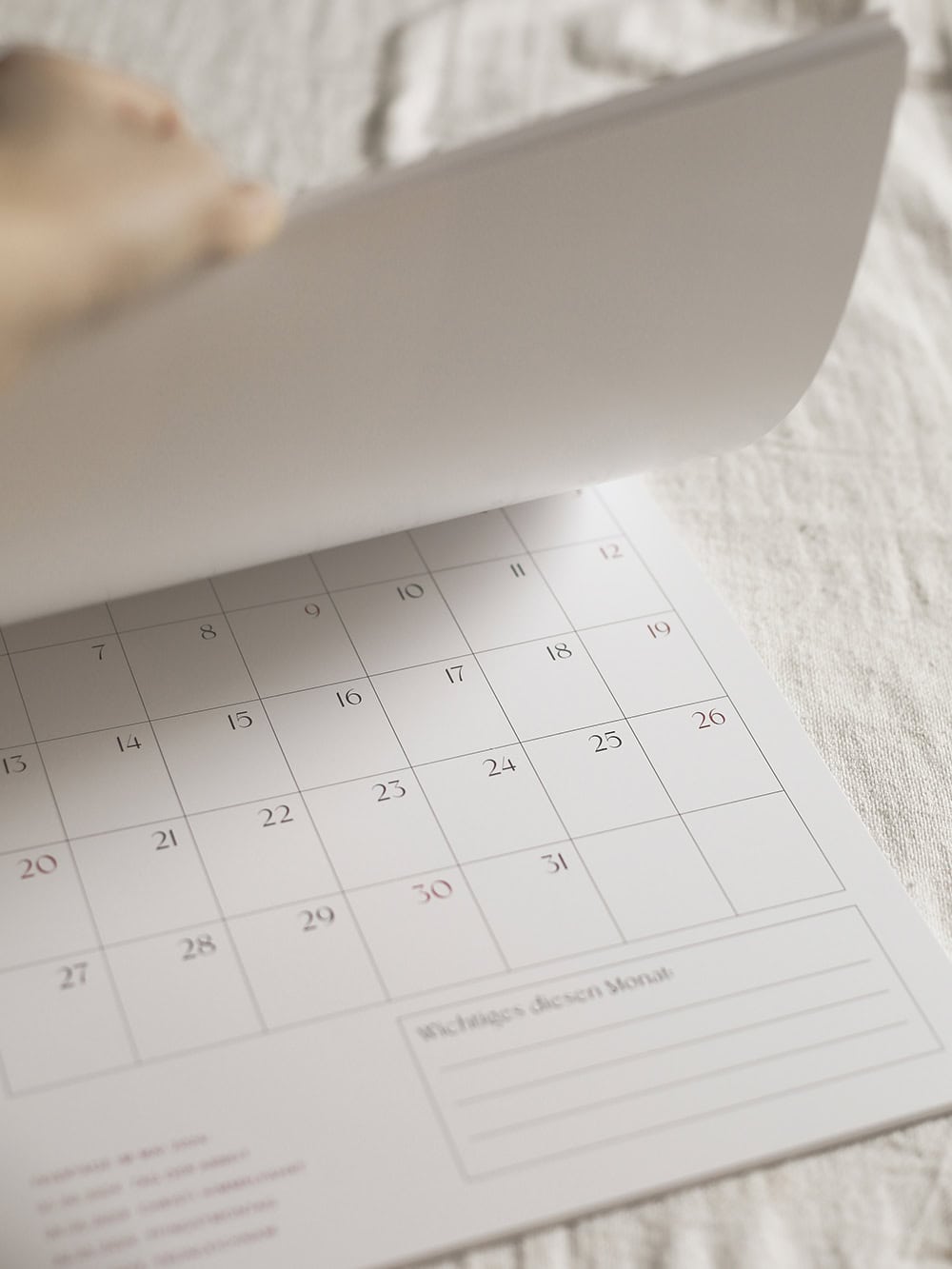 Segnungsplan Kalender, christliche Haushaltsplanung, Gebets- und Feierdaten.