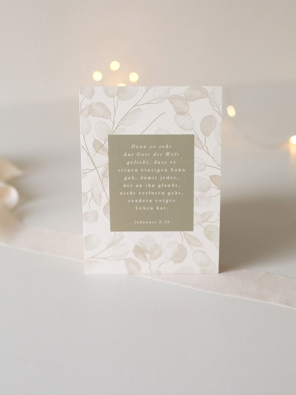 Segenskarte mit Bibelvers, christliche Grußkarte, christliche Papeterie, christliche Grüße, christliches Design.