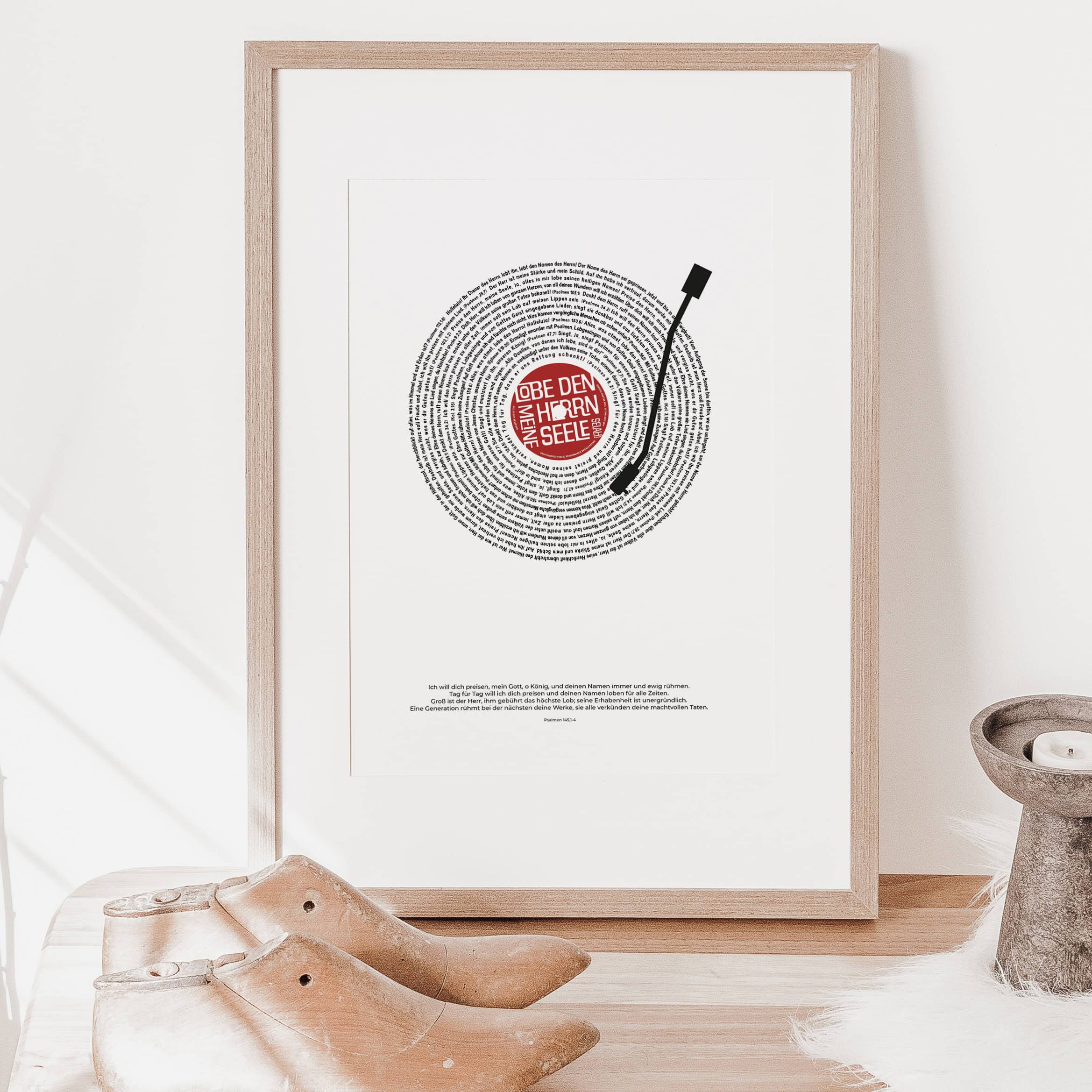 Gospel Kunstposter mit christlicher Botschaft und modernem Design.