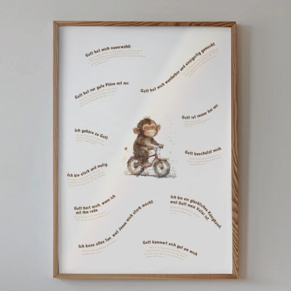 Gottesbilder für Kinder, christliche Inspiration, kindgerechte religiöse Wanddekoration.