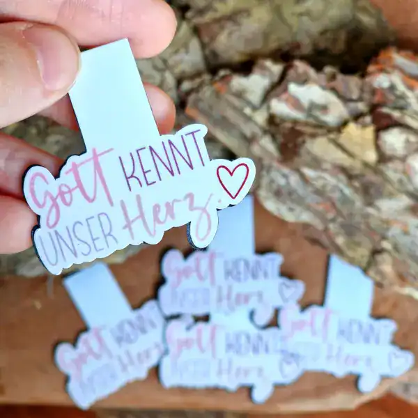 Segensspruch Sticker Gott kennt unser Herz Christliche Botschaften für Glaube und Liebe.