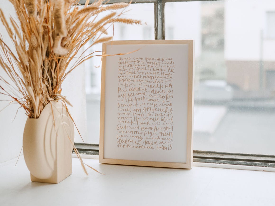 Moderne Dekoration mit Bibelvers, christliches Zuhause, christliche Kunst, religiöse Geschenke.