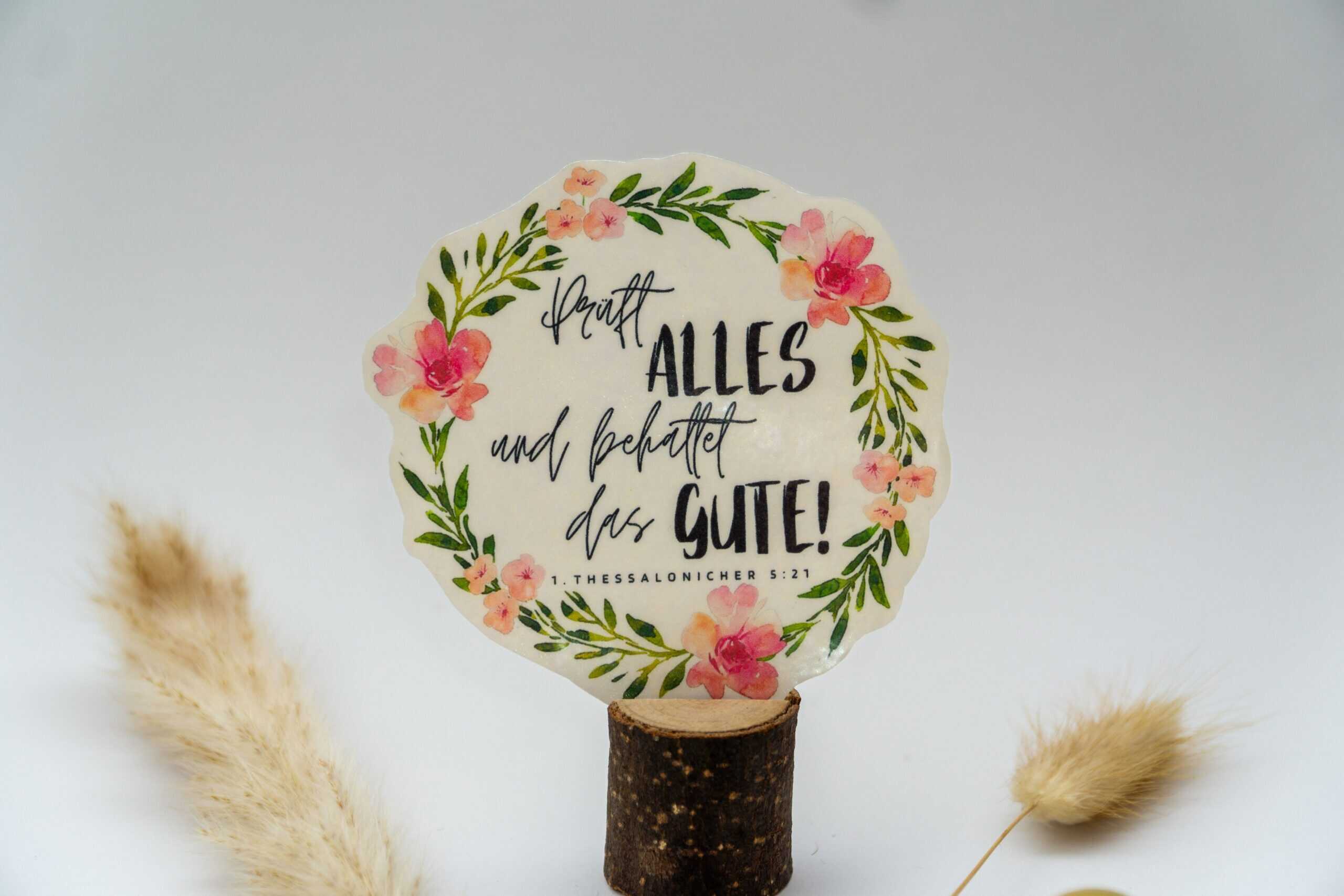 Gotteswort Papierkärtchen mit christlichen Spruch für Glaube und Hoffnung.