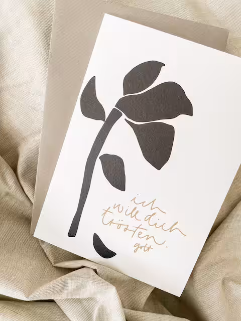 Blumenkarte mit christlicher Botschaft, religiöse Grußkarte, Inspiration für Christen.