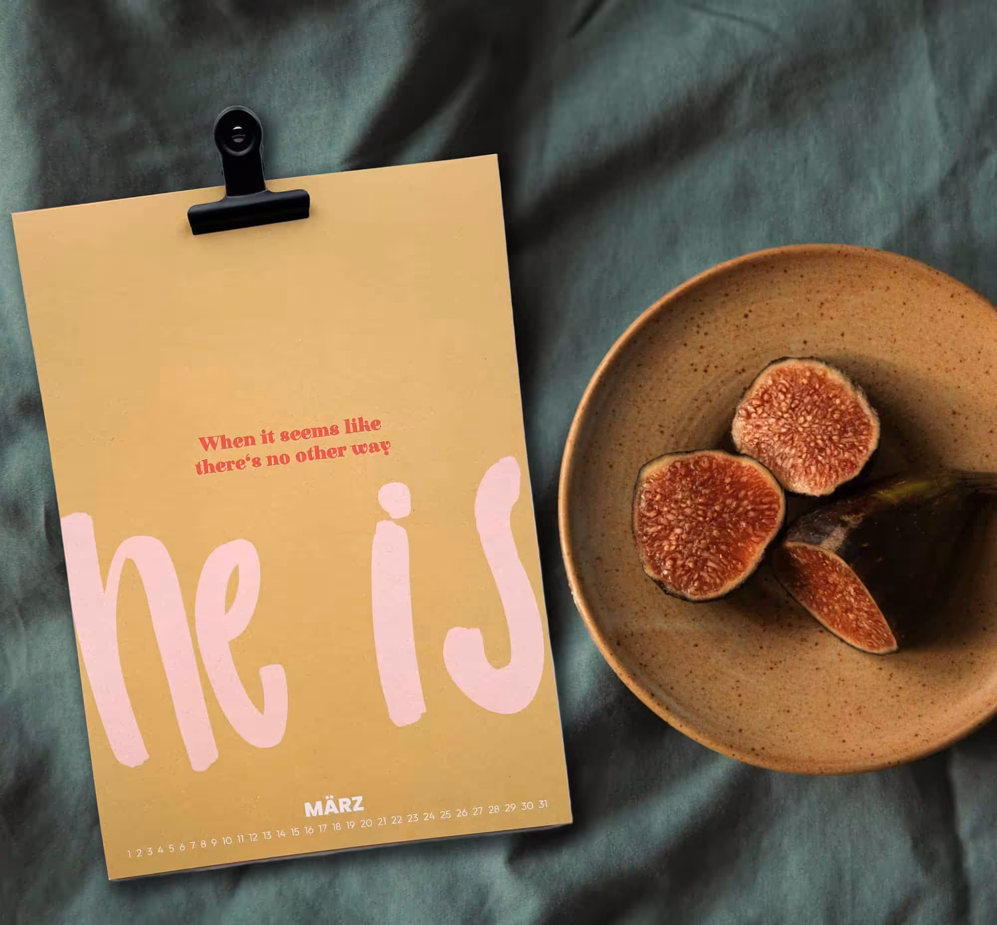 Naturfotografie, Bibelvers auf Kalender, christliche Inspiration, christliche Motivation, religiöse Dekoration.