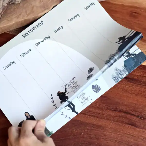 Wochentage und Wochenplaner für christliche Familien und Gemeinden, Bibel-Planer.