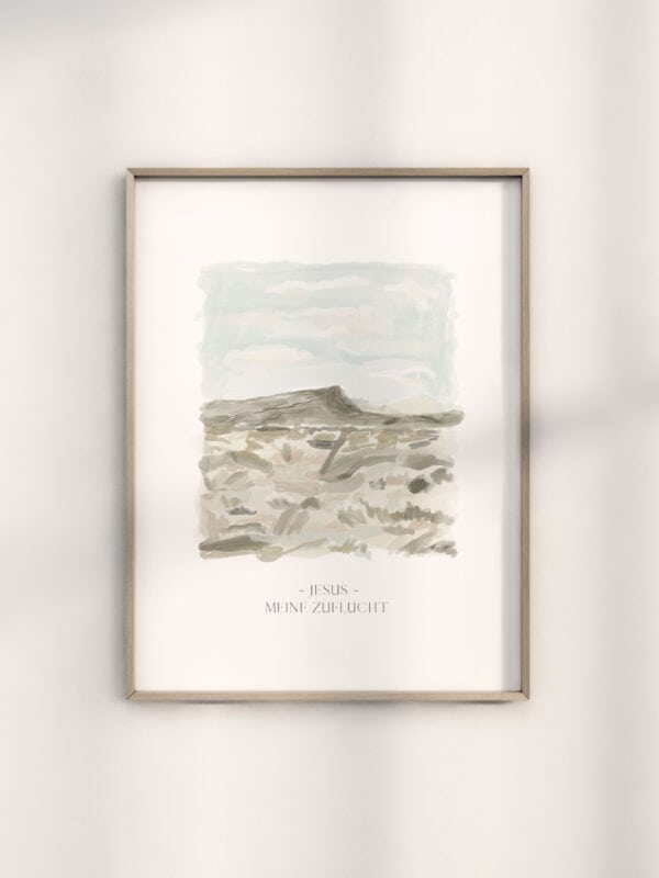 Gebetsposter mit Jesus-Zeichen für christliche Dekoration und Glaubensgeschenke.