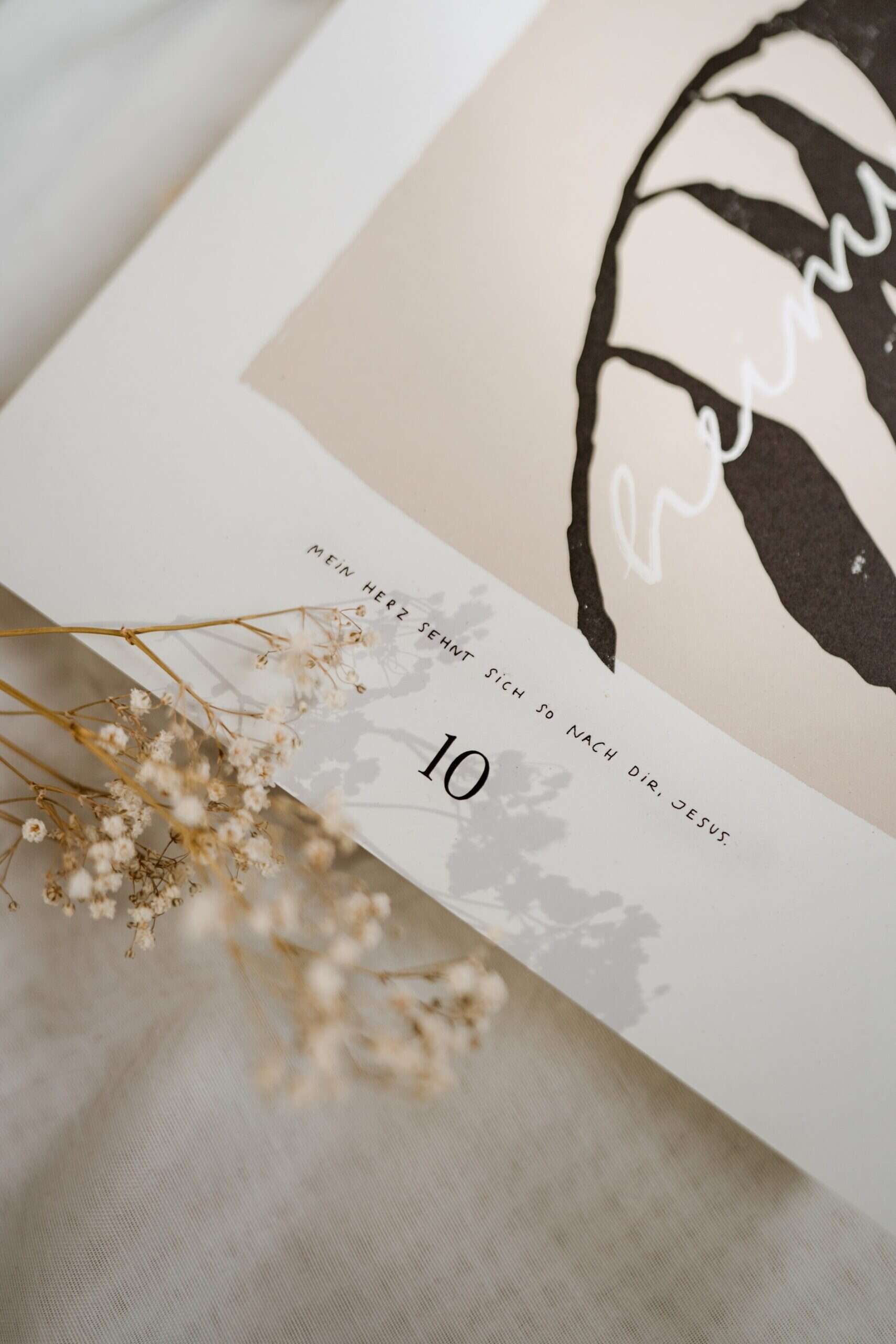 Gebetskarte mit christlicher Botschaft, Glaube, Spiritualität, christliche Inspiration.