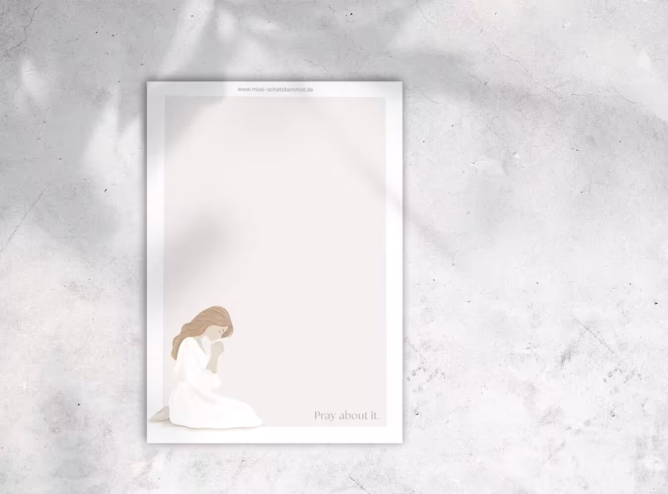 Andacht Gebet Illustration, christliche Spiritualität, stilles Gebet, christliche Inspiration.